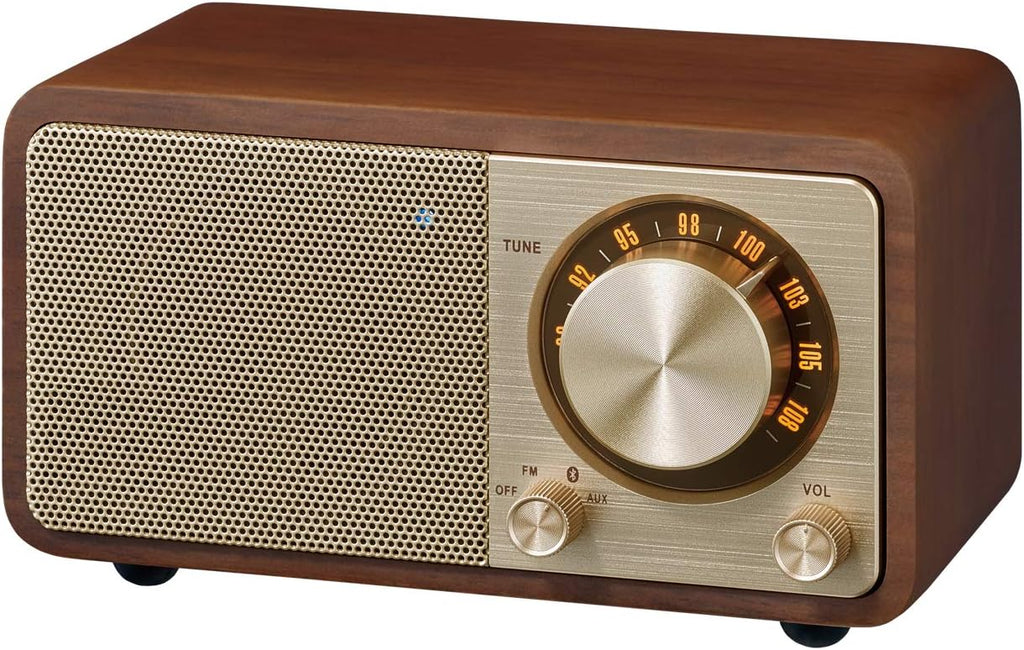 Wood Cabinet Mini Bluetooth Speaker with FM Tuner F963