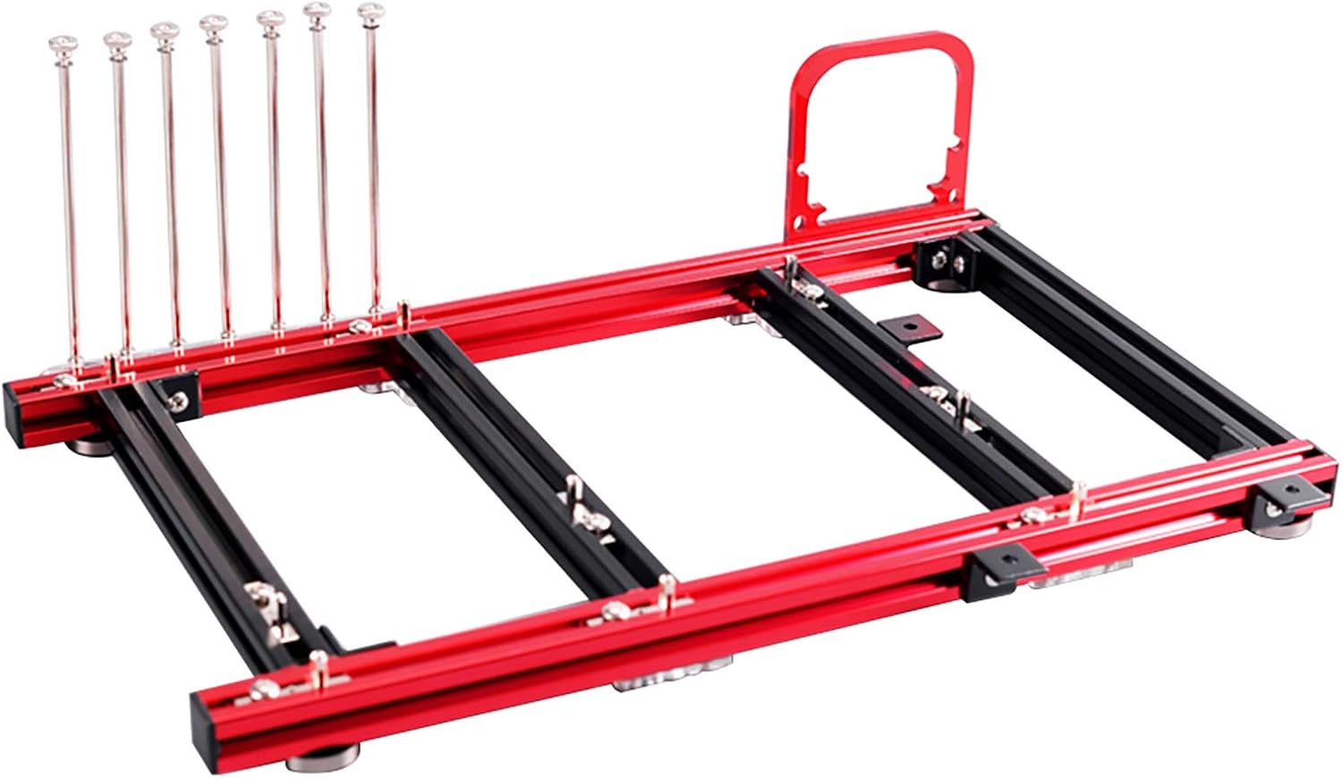 Red Open Aluminum Frame Motherboard Chassis Z964