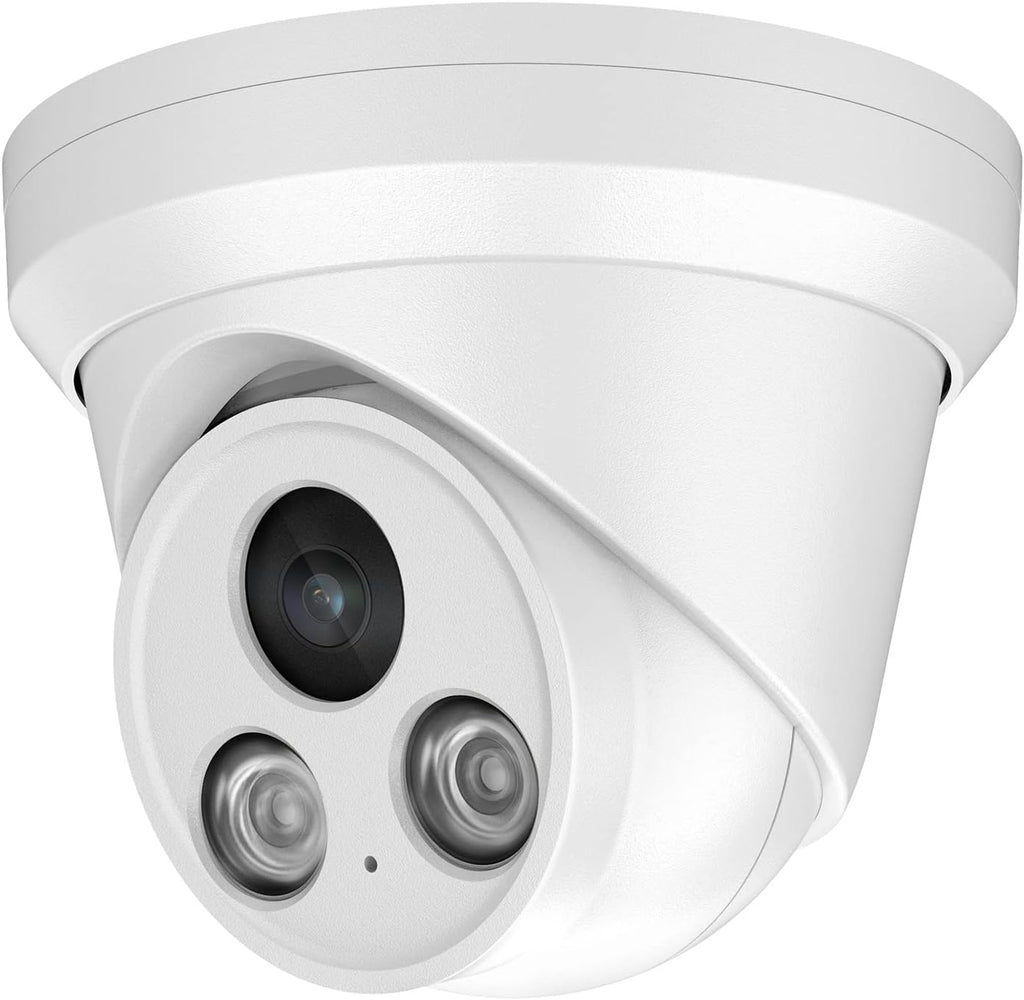 4K 8MP PoE IP Turret Camera with Mic/Audio, 98ft Night Vision, 2.8mm Fixed Lens, IP67 Waterproof D25531