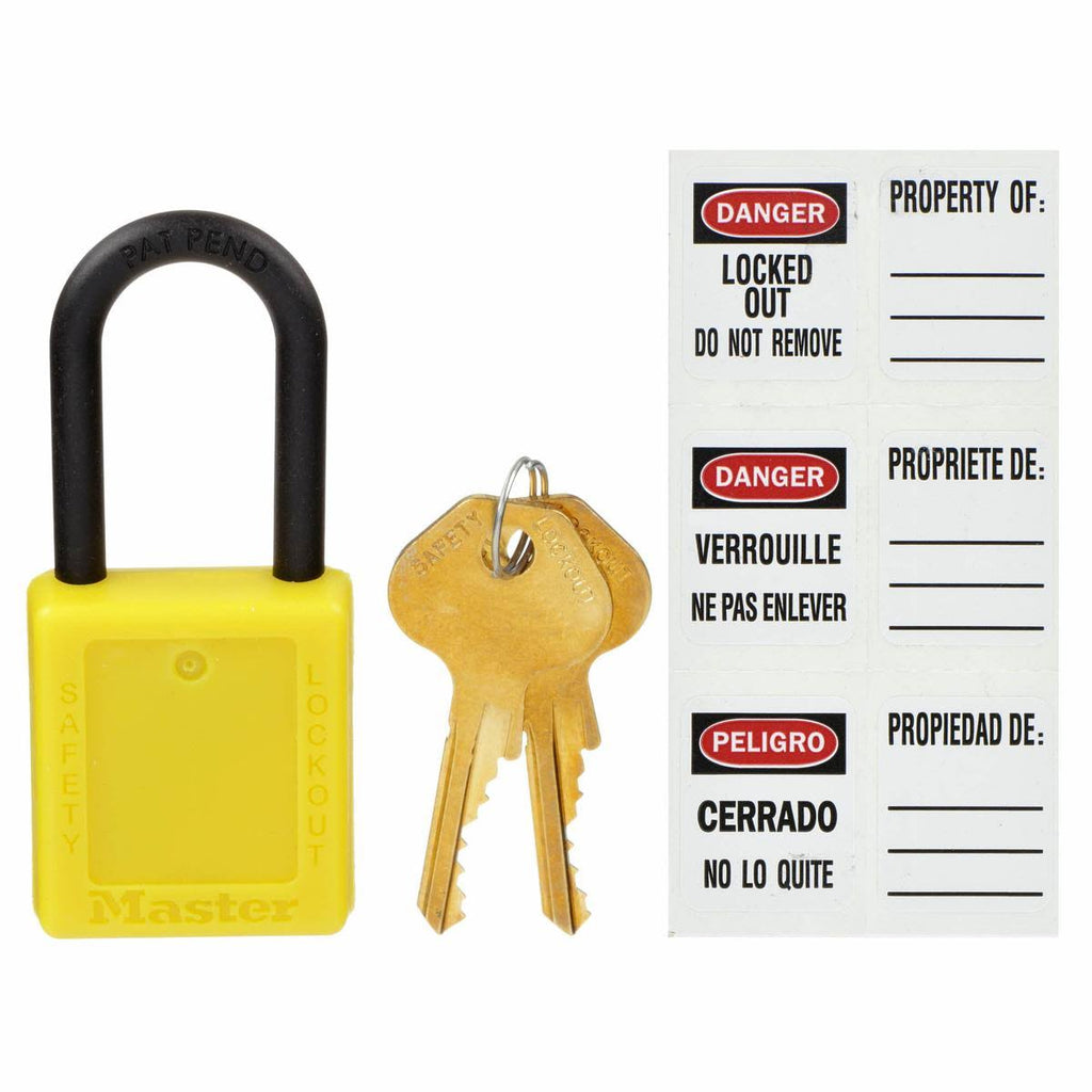 Yellow Lockout Padlock, PK12 A156