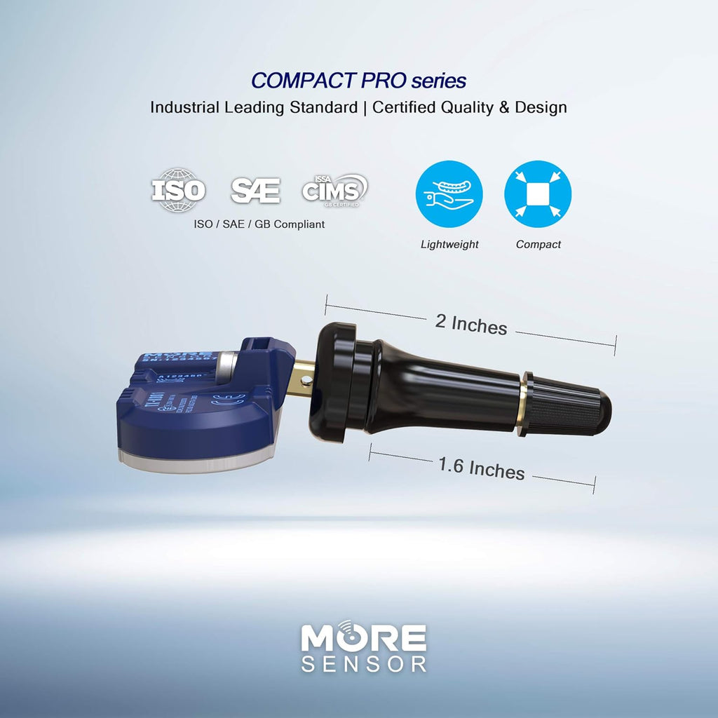 Compact 433MHz TPMS Tire Pressure Sensor 4-Pack M413
