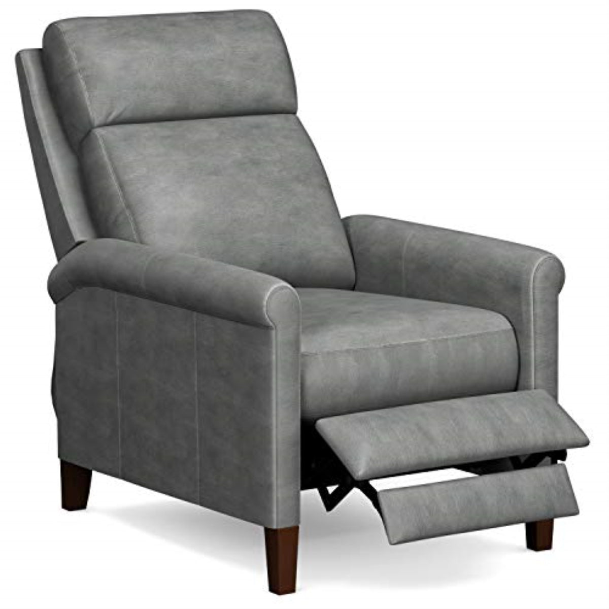 Espresso Brown Leather Pushback Recliner A408887
