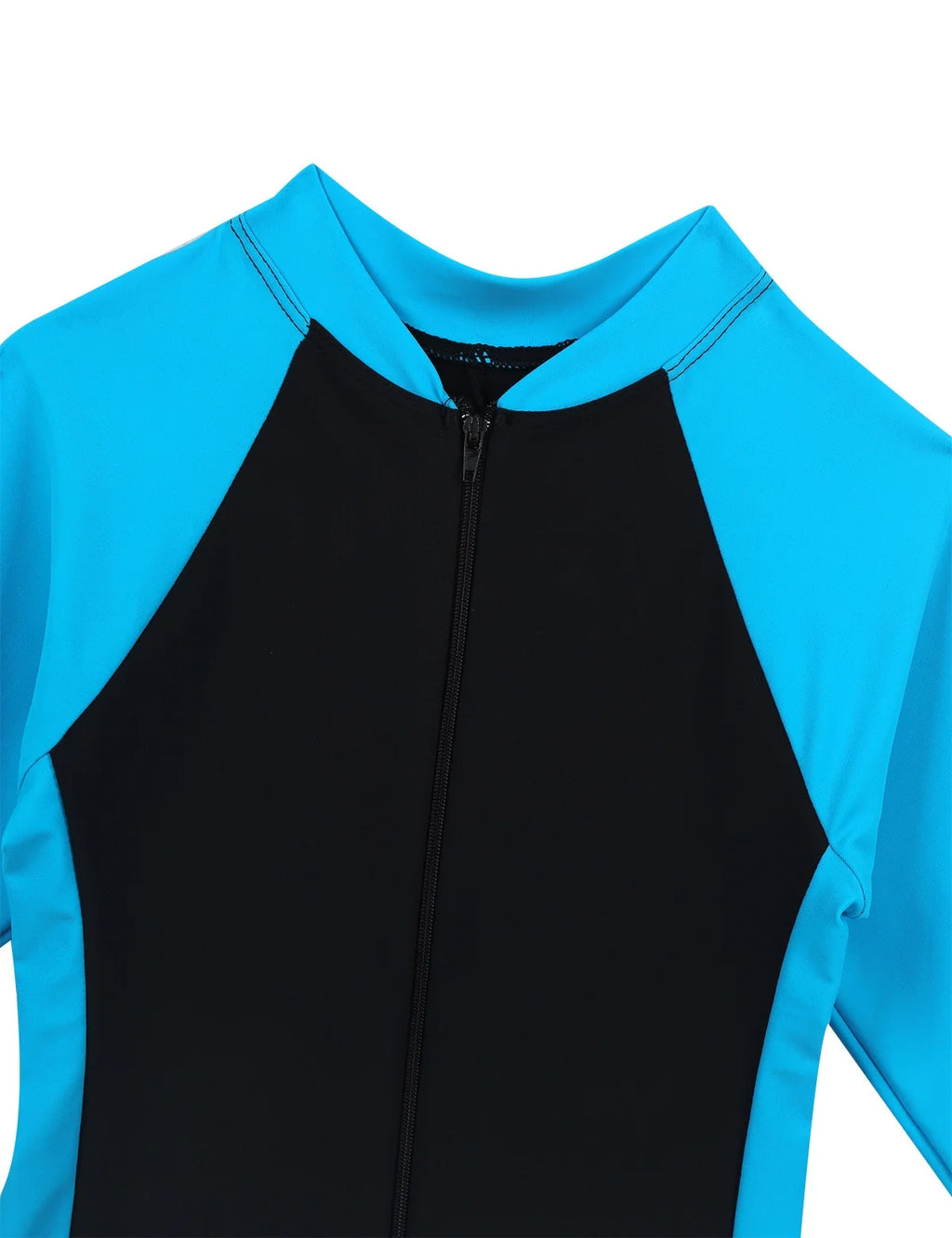One Piece Long Sleeves Zipper Front Swimsuit H183