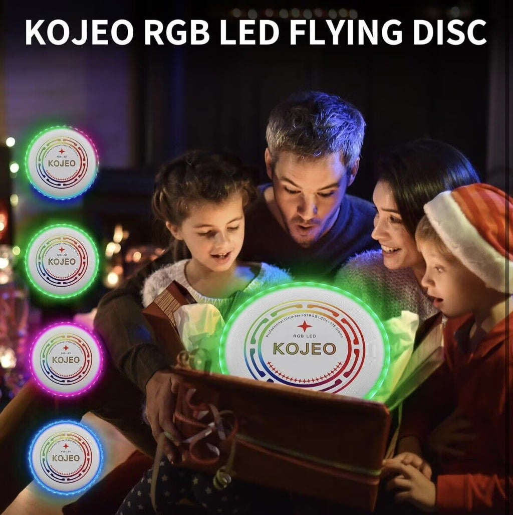 Glow in The Dark LED Flying Disc Toys, Rechargeable, IP65 Waterproof B501866