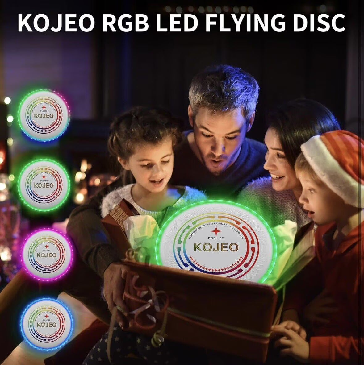 Glow in The Dark LED Flying Disc Toys, Rechargeable, IP65 Waterproof B501866