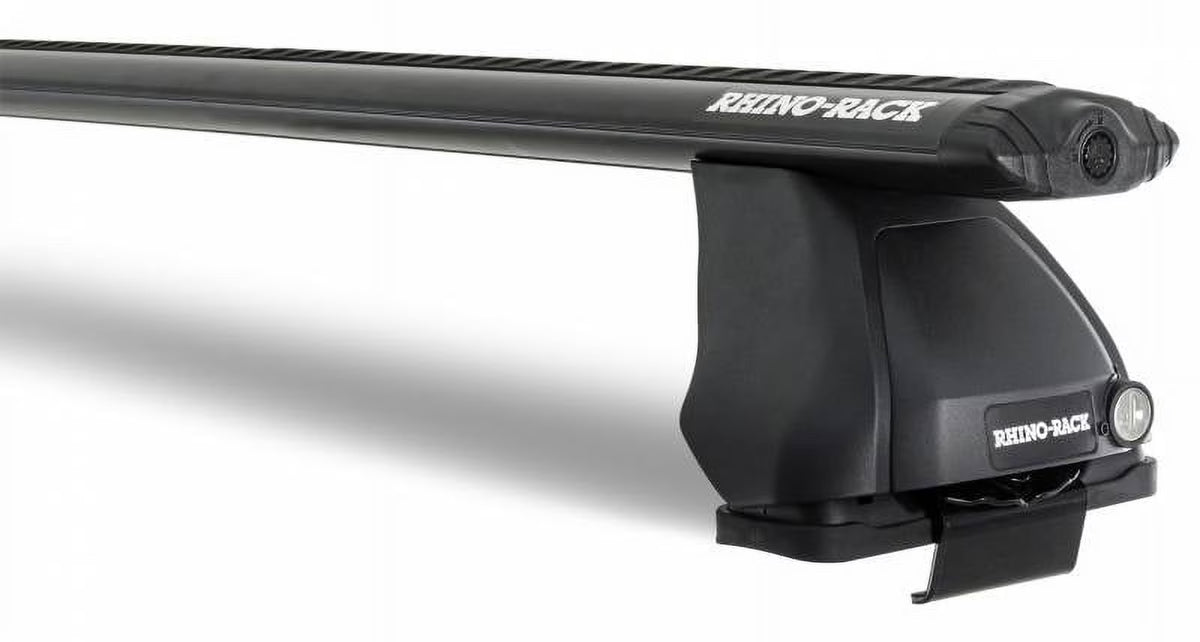 2015-2019 Chevrolet Silverado HD GMC Sierra 2500 HD 3500 HD Crew Cab Double Cab Black 2 Bar Roof Rack Z3484