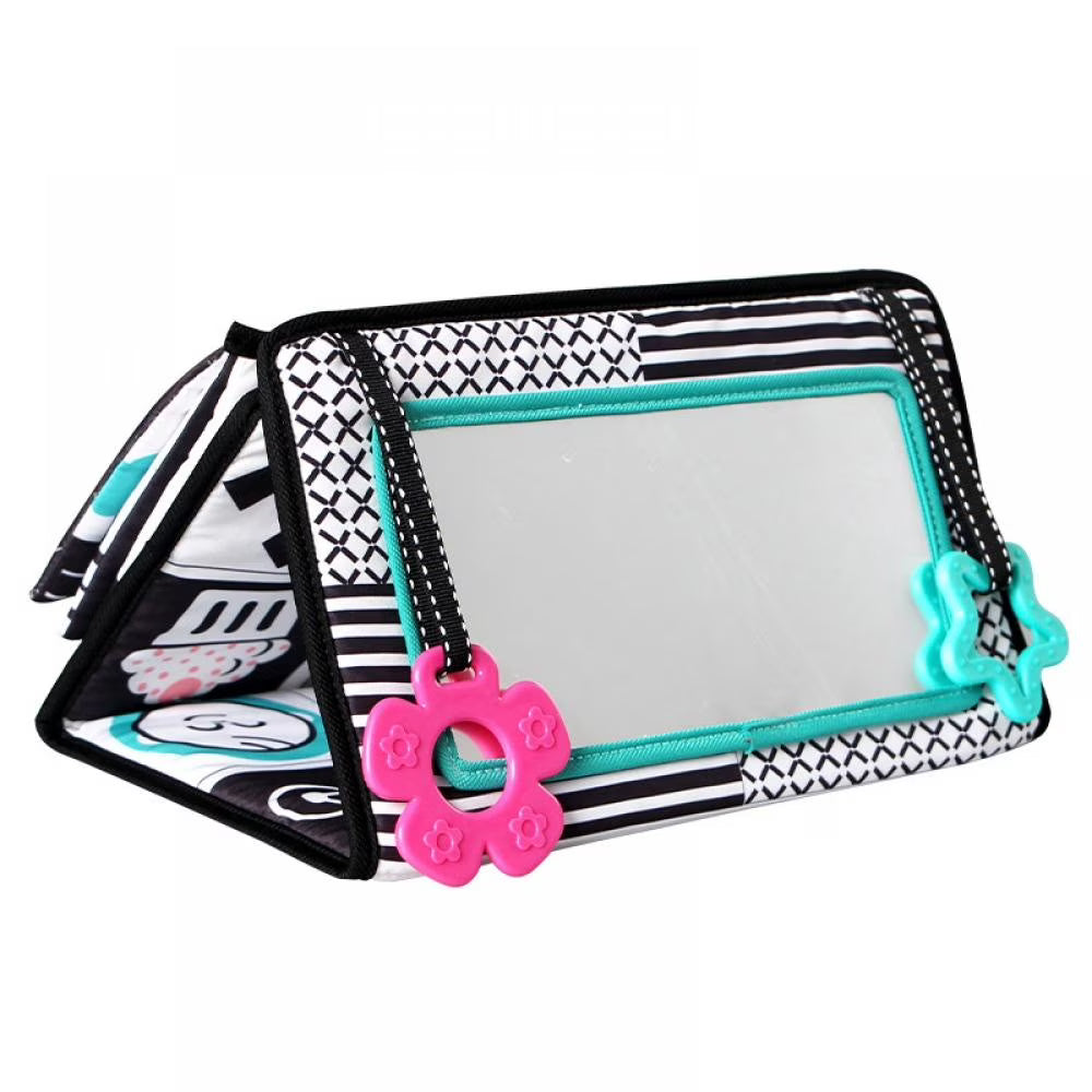 Black and White High Contrast Floor Mirror Toy for Baby Tummy Time R86333
