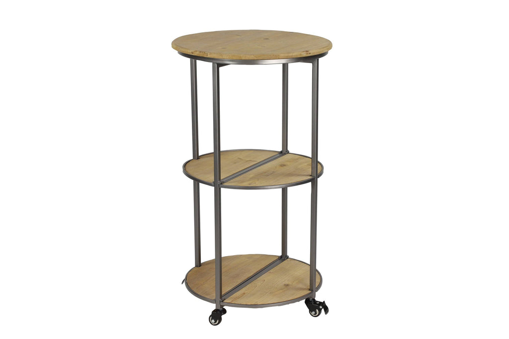 Light Brown Metal Bar Cart W422217
