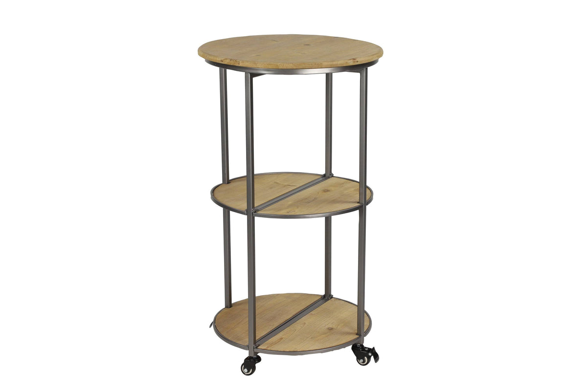 Light Brown Metal Bar Cart W422217