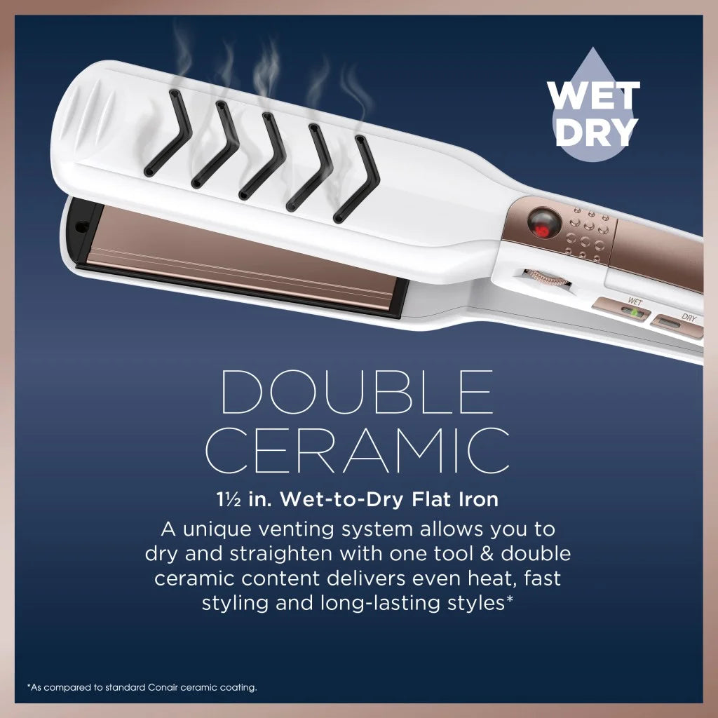 Rose Gold Double Ceramic Flat Iron H121