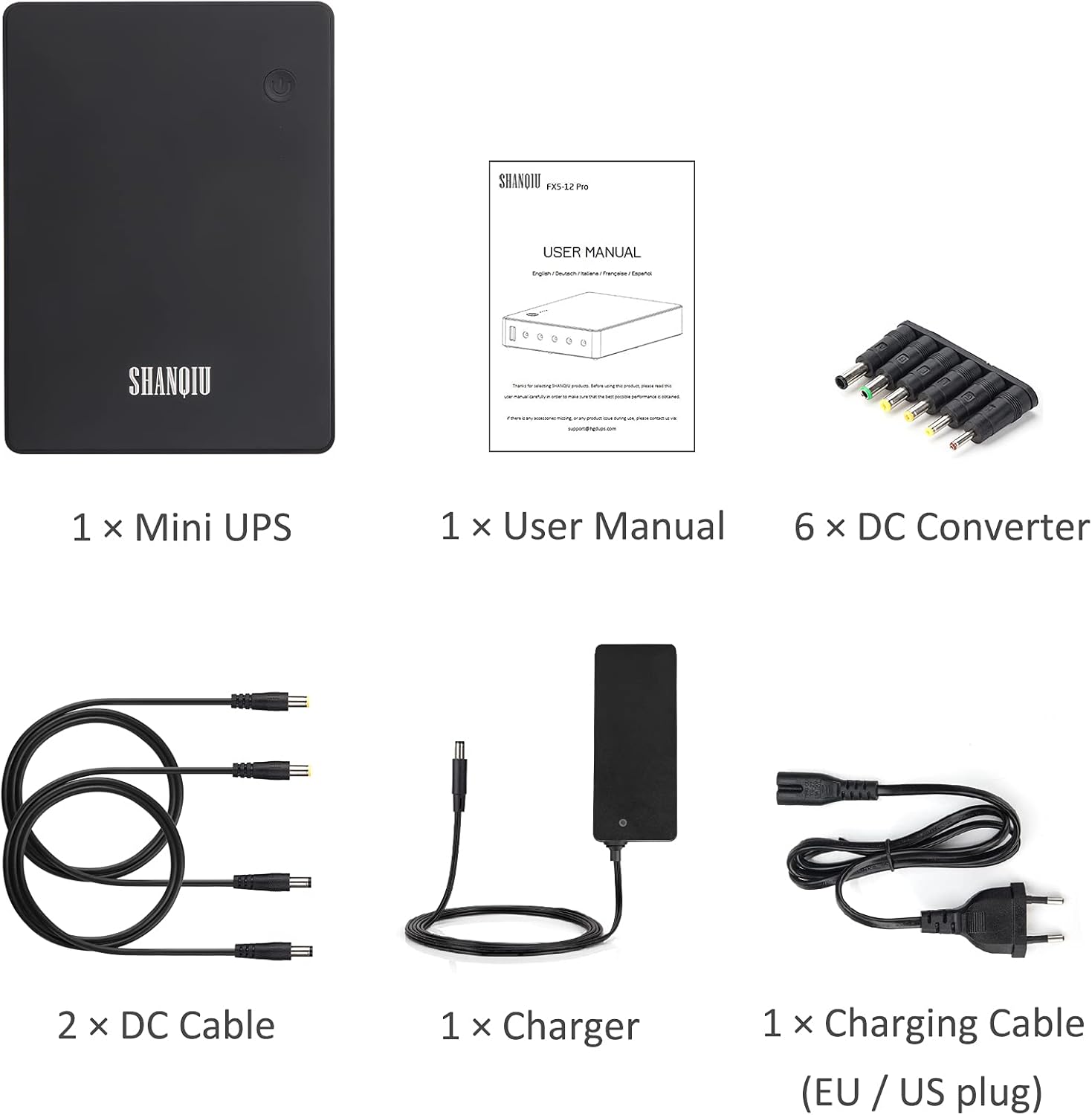 Mini UPS Battery Backup 20000mAh Uninterruptible Power Supply with Input DC Output USB 5V DC 5V 9V 12V 3A Q242455