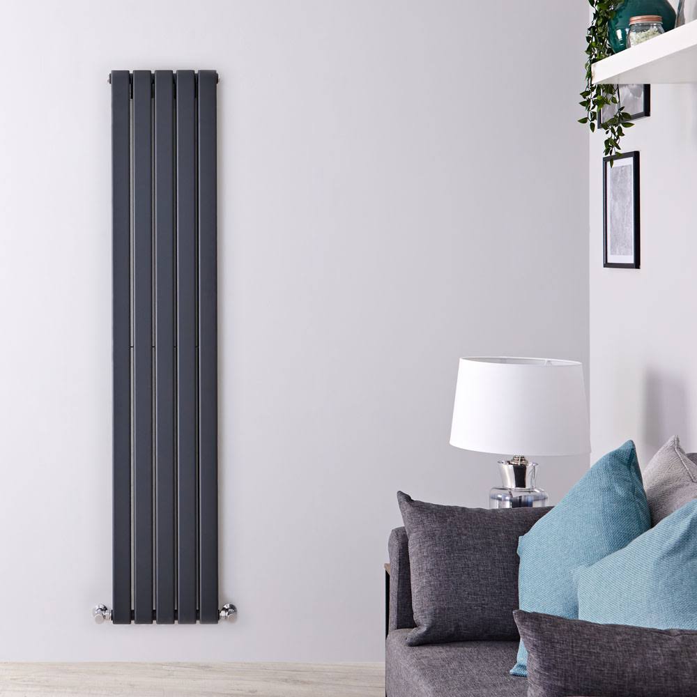 Anthracite Vertical Hot Water Radiator G36519