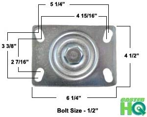 10 x 3 Heavy Duty Swivel Caster with Red Ductile Steel Wheel H404