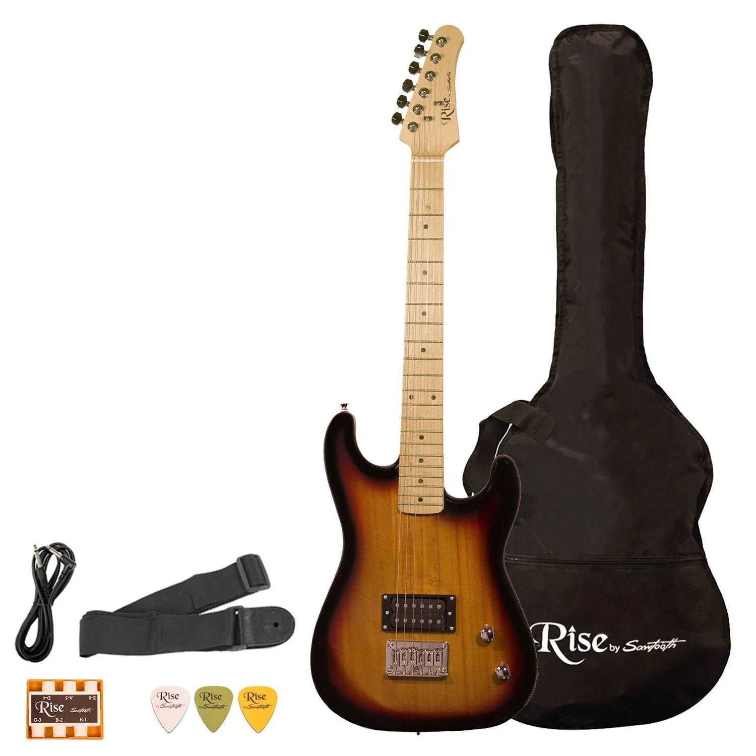 3/4 Size Student Electric Guitar Bundle, Sunburst M1046