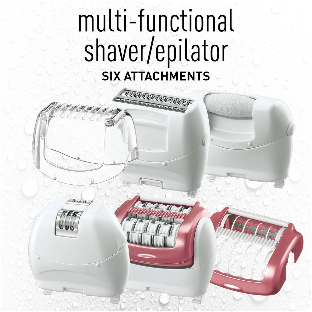 Wet/Dry Epilator and Shaver with Six Attachments B51761