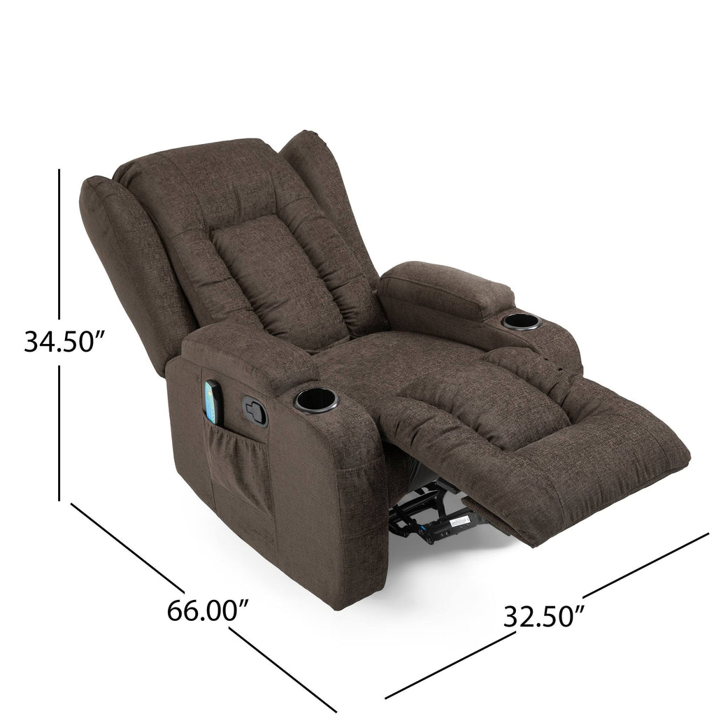 Brown Massage Recliner Y30895