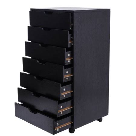 7-Drawer Wood Mobile Filing Cabinet N107906