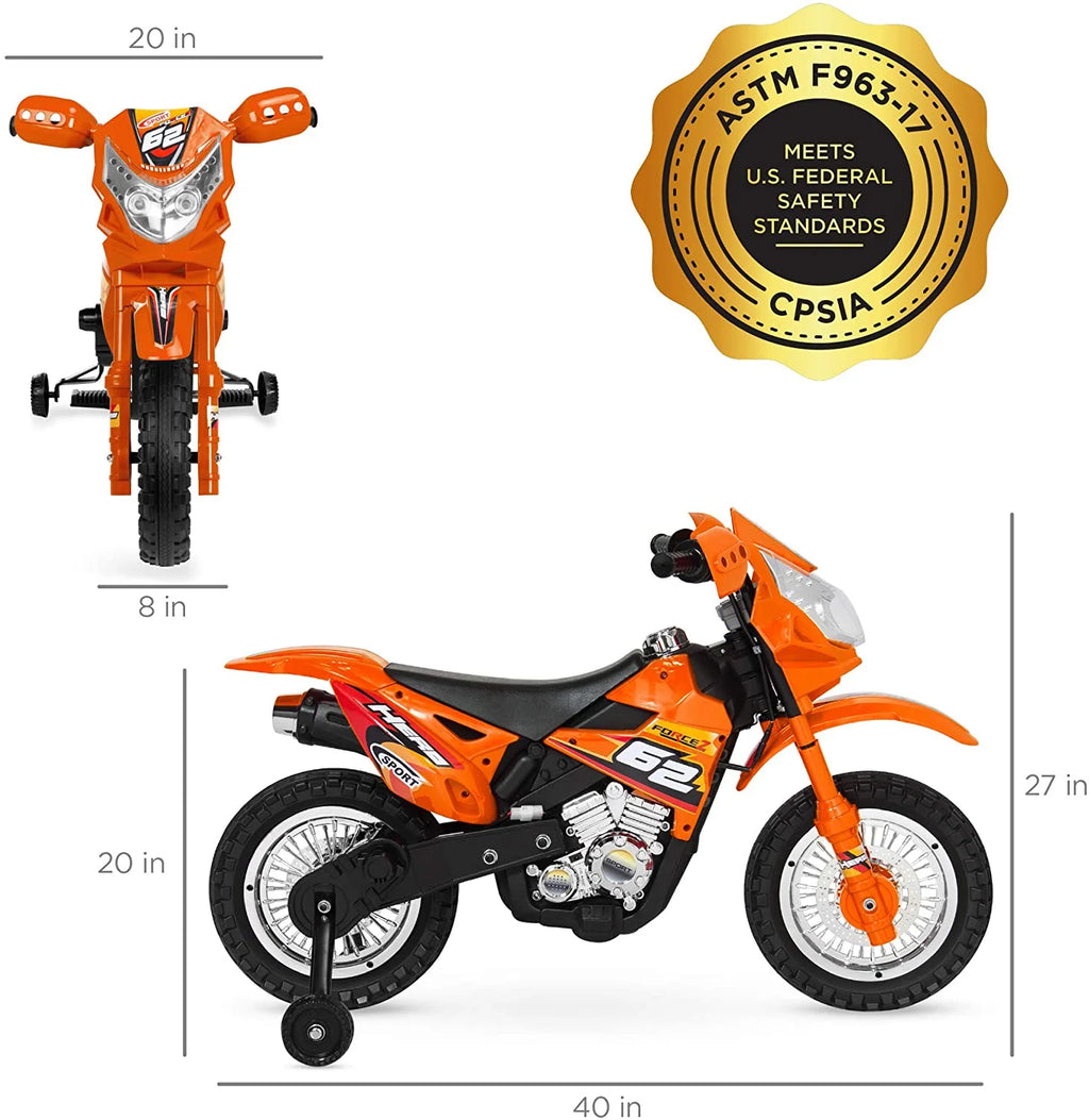 6V Ride On Motorcycle with Training Wheels H4639