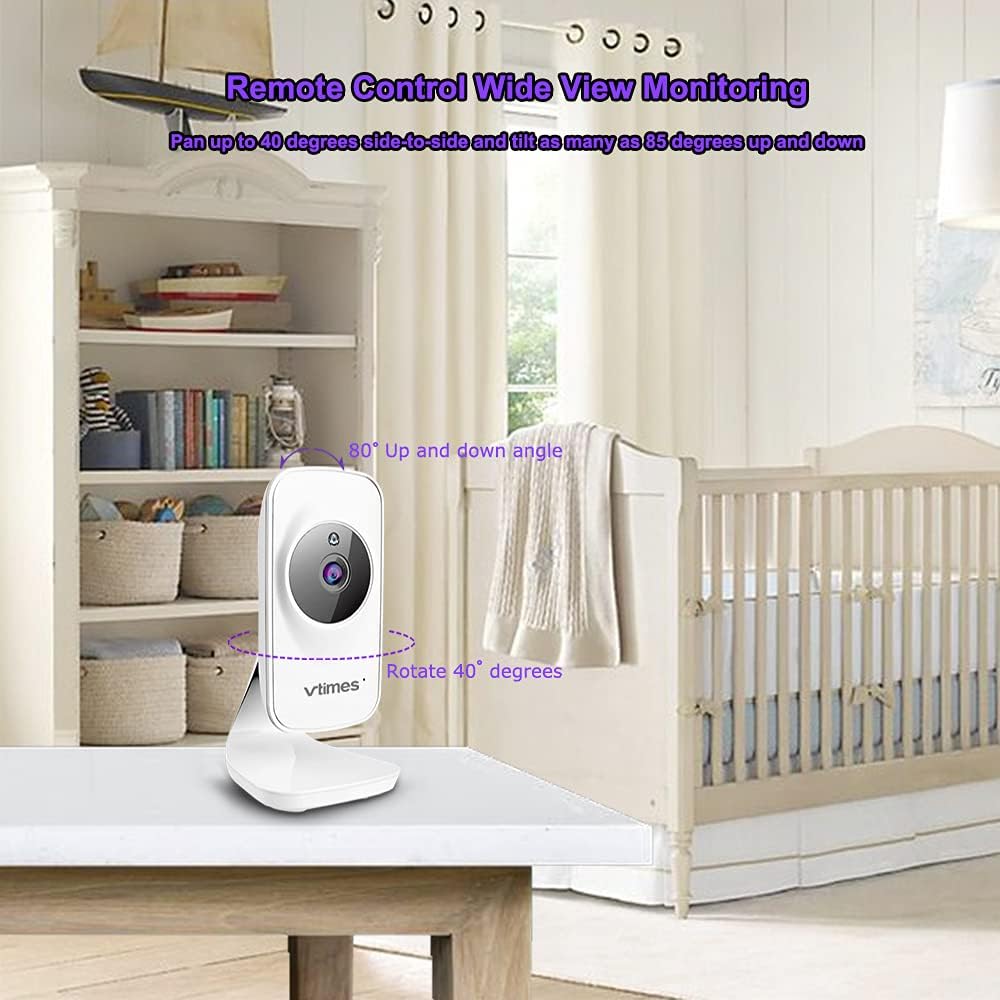 5" LCD Video Baby Monitor with Camera and Audio, Night Vision, Pack of 2 U6746