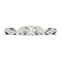 0.75 Carat Round Cut Moissanite Engagement Ring in 10k Solid White Gold Y177425