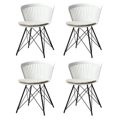 White Windsor Back Side Chair F7392