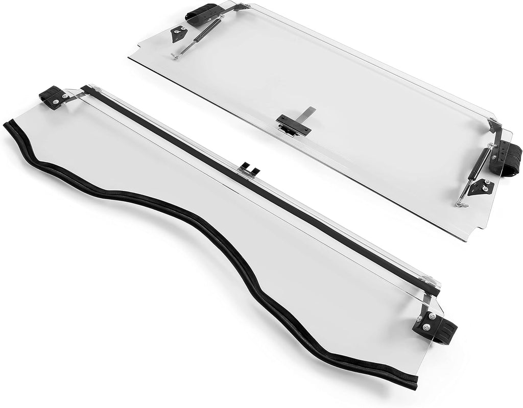 Clear Scratch Resistant Flip 3-IN-1 Folding Windshield Windscreen U105914