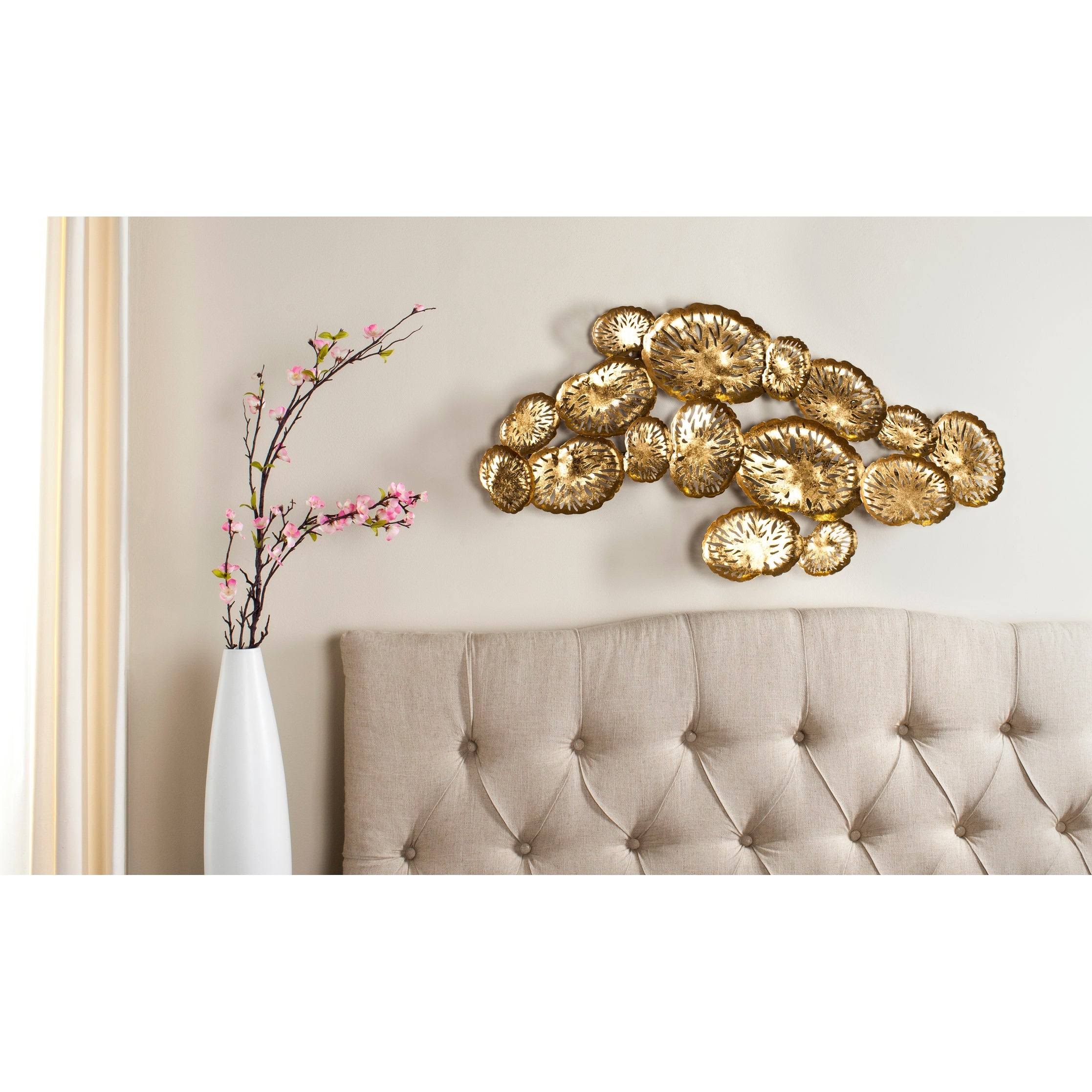 Gold Coral Plate Wall Decor U5535