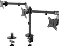 Black Pack of 2 Triple Monitor Desk Mount VESA Stand O169