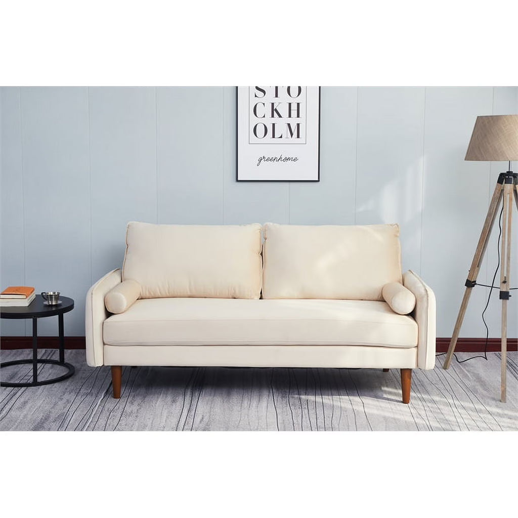 Beige Velvet Sofa Y224225
