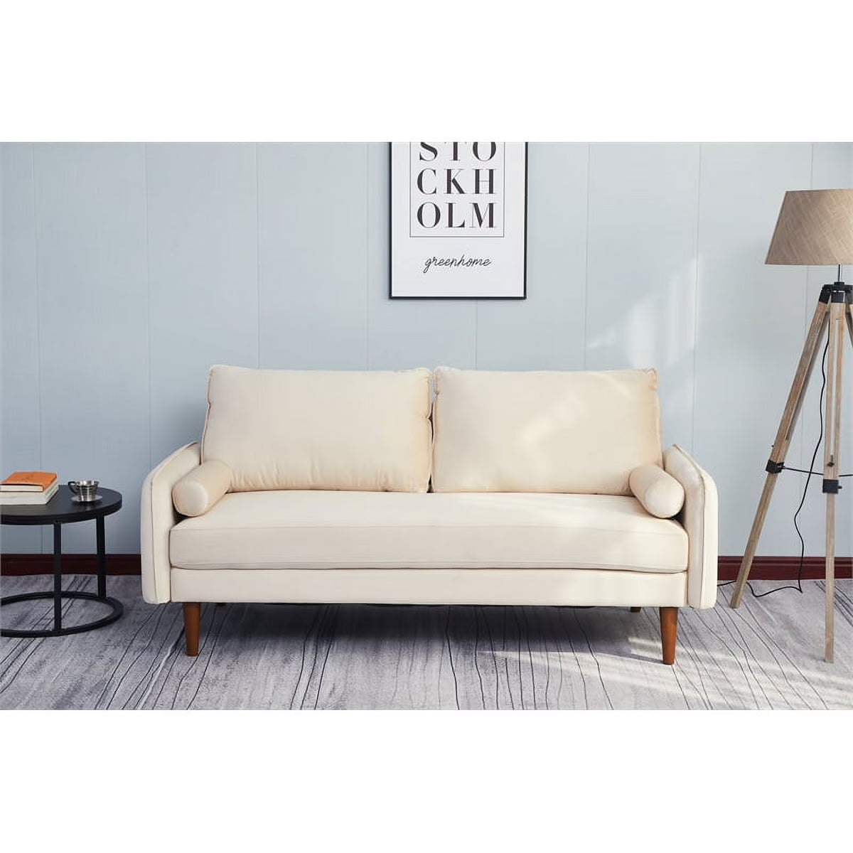 Beige Velvet Sofa Y224225