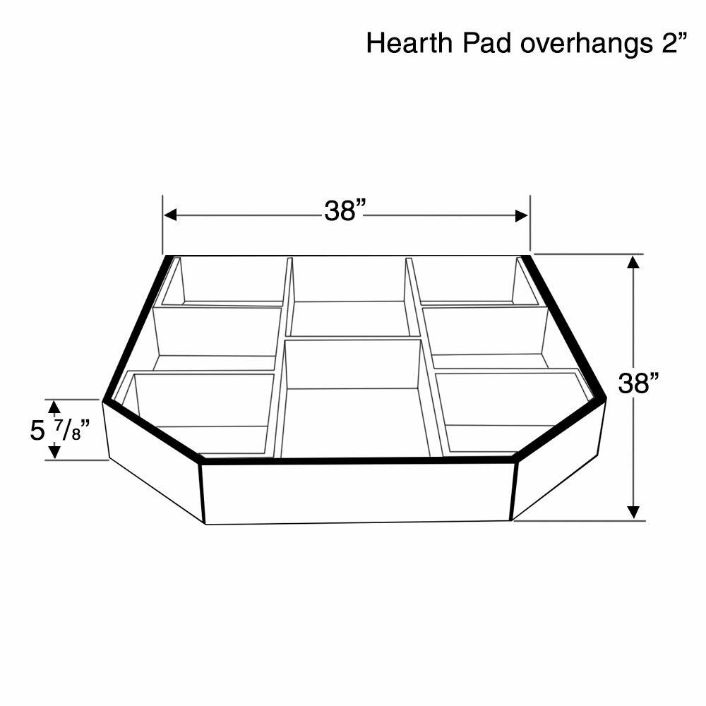 40'' x 40'' Hearth Pad Riser S6304