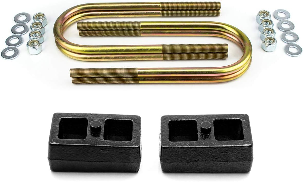 2 Rear Lift Kit For 2002-2008 Dodge Ram 1500 4X4 with Cast Steel Blocks and U-bolts J4599