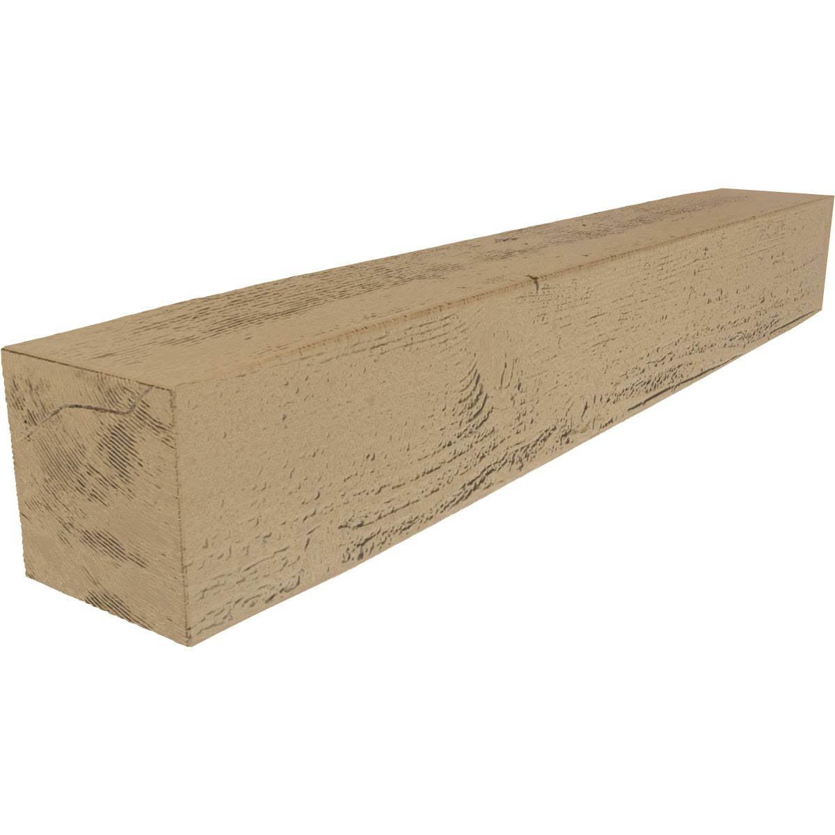 Rough Sawn Faux Wood Fireplace Mantel, Natural Pine Y769037