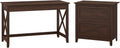 54W Computer Desk with Storage and 2 Drawer Lateral File Cabinet E64564