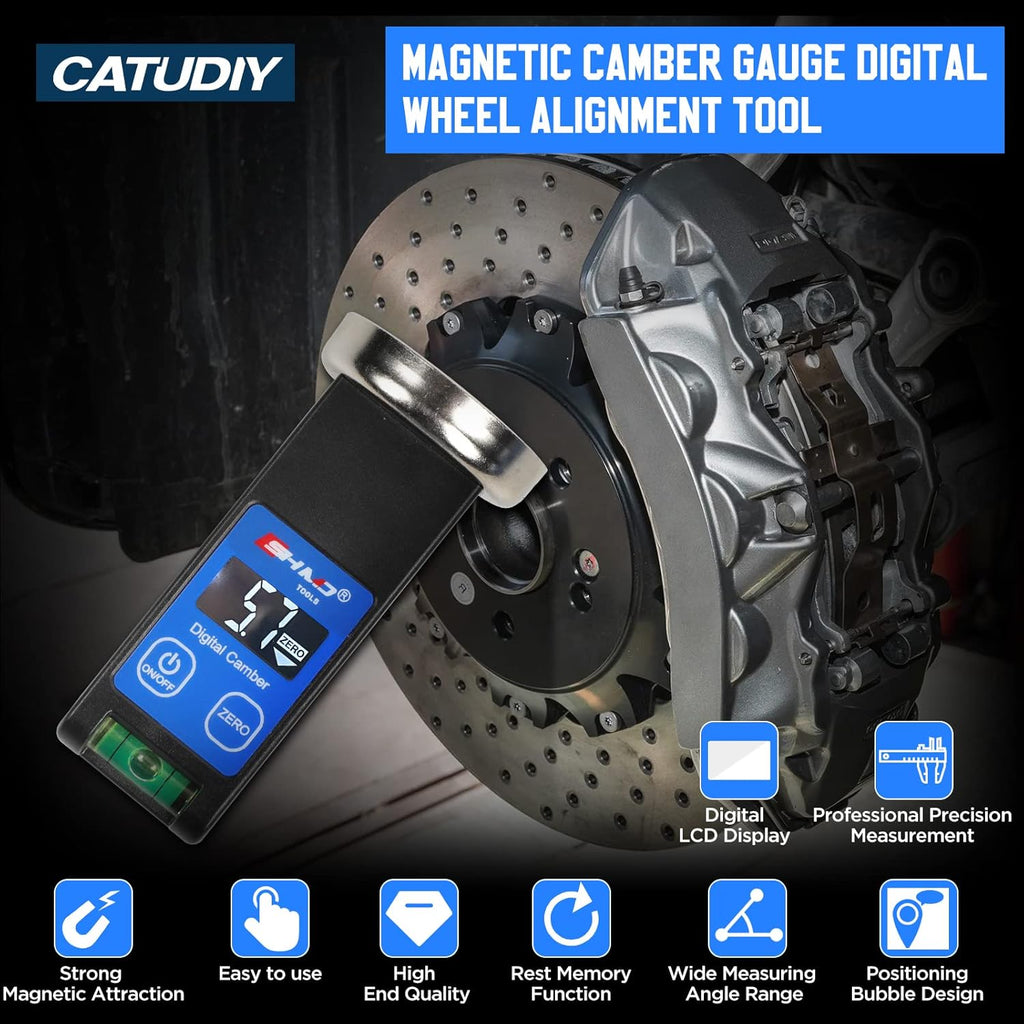 Camber Gauge Digital Wheel Alignment Tool with LCD, Pack of 2 K208