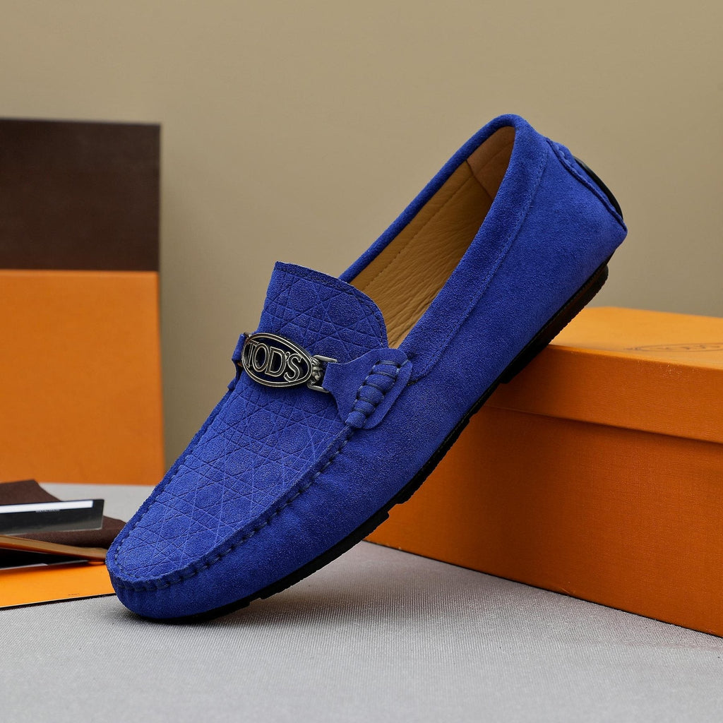 TOD'S Men's Suede Metal-Hardware Loafers
